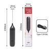 USB Rechargeable MINI Milk Frother  Foam Maker Coffee Whisk Mixer Electric Handle Blender Egg Beater 6