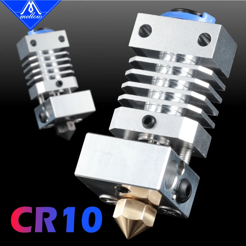 Mellow-all Metal Hotend Extrusora Kit Titânio Flexível Heat Break para Creality Cr10 Cr-10s Impressora 3d Micro Suíça Atualização Cr10