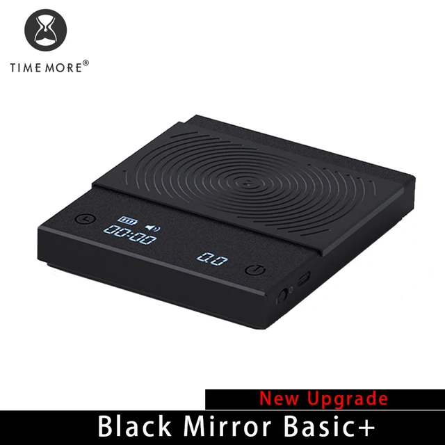 TIMEMORE Store Black Mirror Basic+ New Up Digital Coffee Food Kitchen Scale With Time  USB Light Weight Mini Digital Scale 1