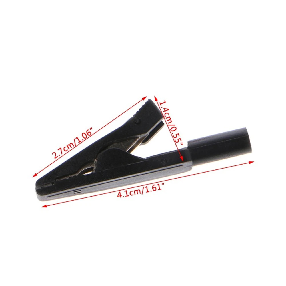 Alligator Clips 2Pcs Insulated Alligator Clip 2mm Battery Test Clip Banana Female Adapter Meter Test Pen Cable Probes