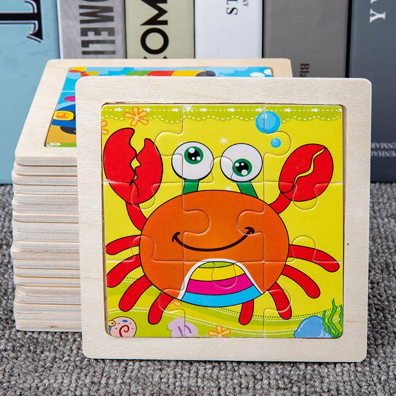 8Pc Cartoon Animal Traffic Wood Puzzle Educational Jigsaw Toys for Kids Birthday Party Favors Kindergarten Rewards Piniata Gift educational toy,animal jigsaw puzzles