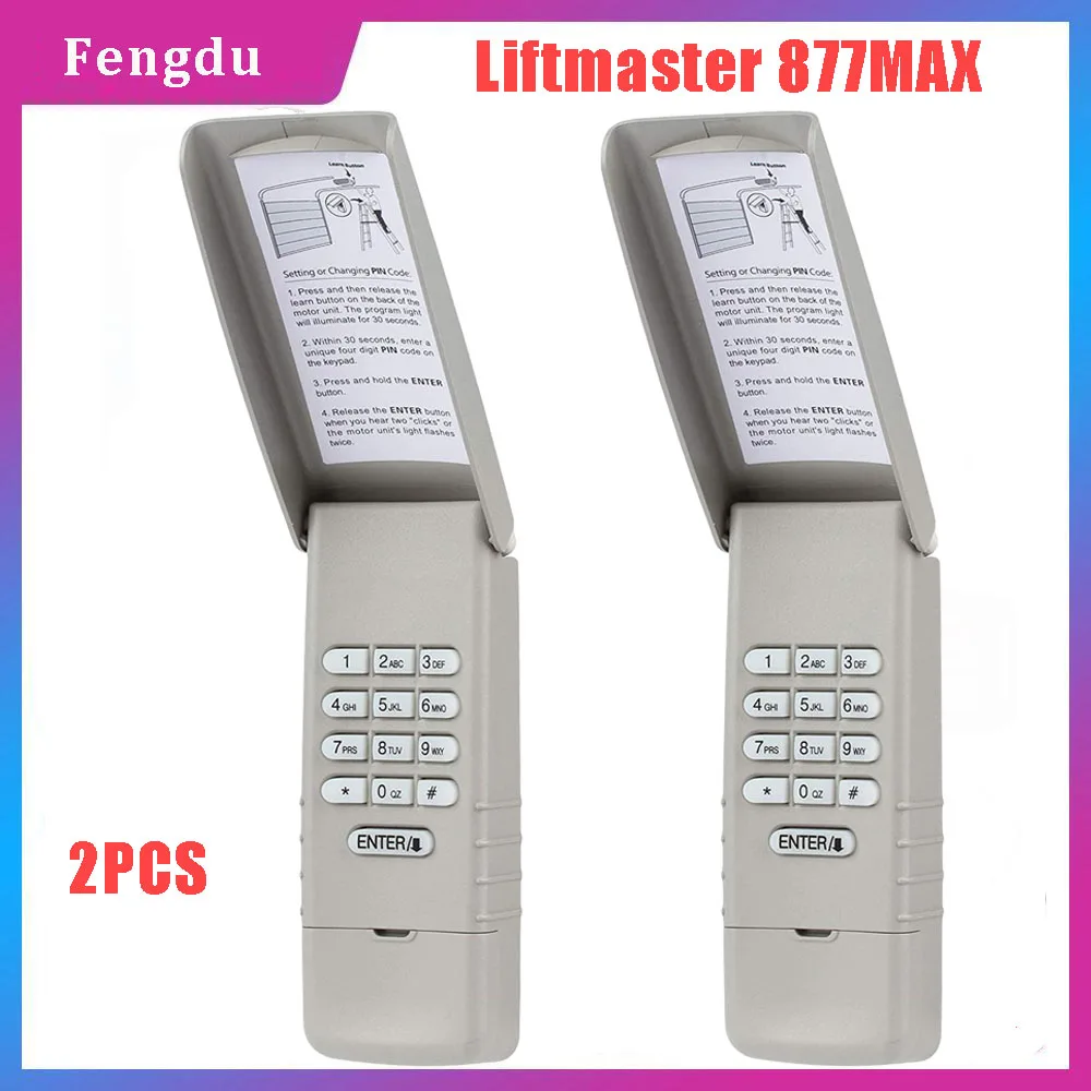 Tanio Liftmaster 877MAX Wireless 2PCS uniwersalny pilot do bramy System