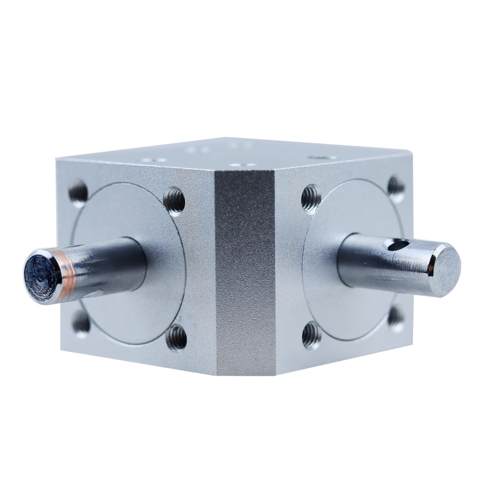 New Right Angle Conical Bevel Gearbox Right Angle Commutator Device Speed Ratio 1:1 Double 8MM Shaft Gear Material 45 Steel