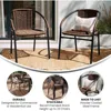 2 Pack Medium Brown Rattan Indoor-Outdoor Restaurant Stack Chair 4