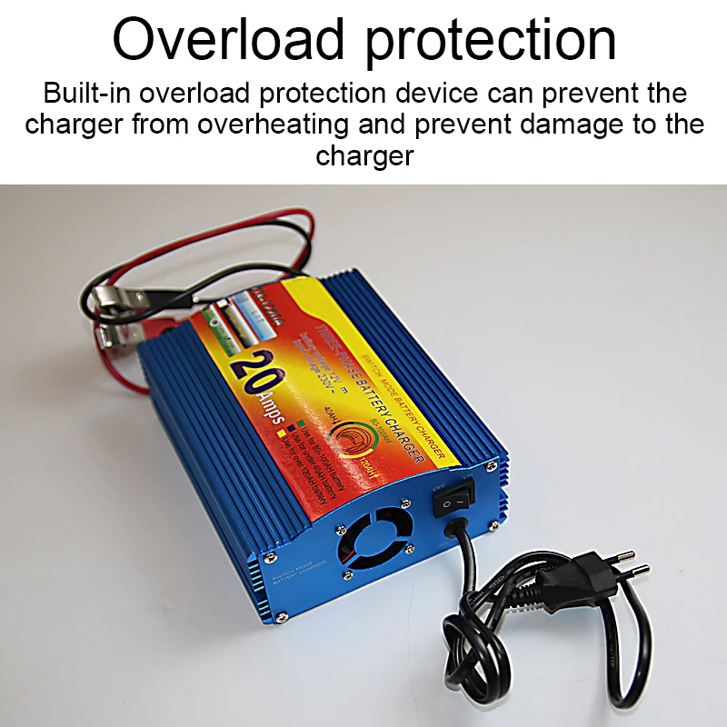 

12v lead-acid Battery Charger Current Battery Charger Indicating Needle Overcharge protection Overload protection European Plug