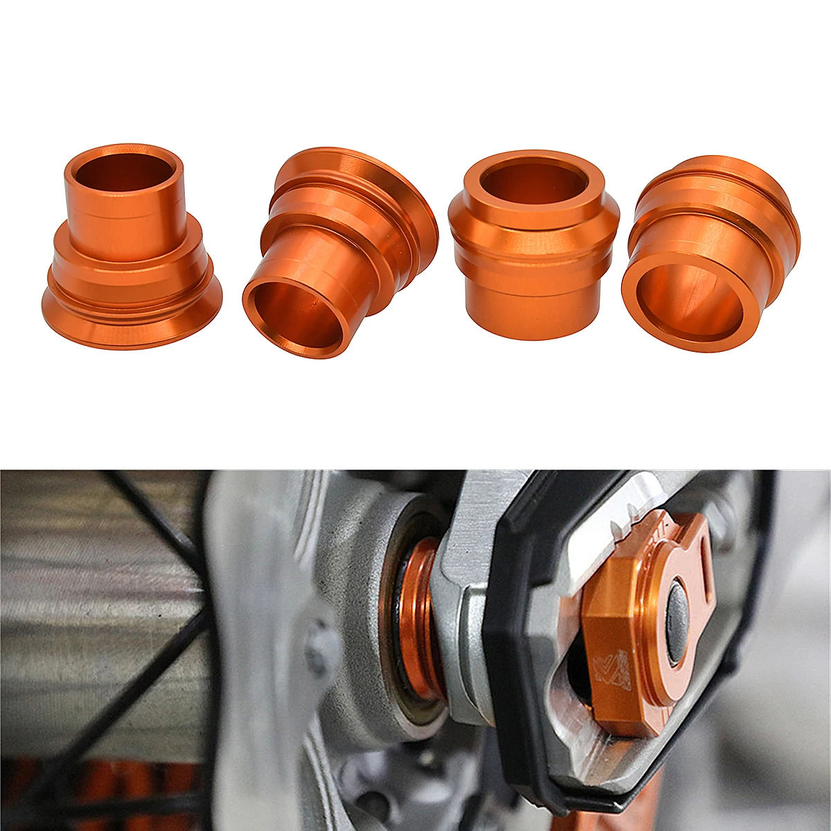 KTM 125 150 200 250 300 350 400 450 500 525 530 2008-2021 XC-W XCF-W EXC EXC-F EXC-W CNC 프론트 리어 휠 액슬 허브 스페이서