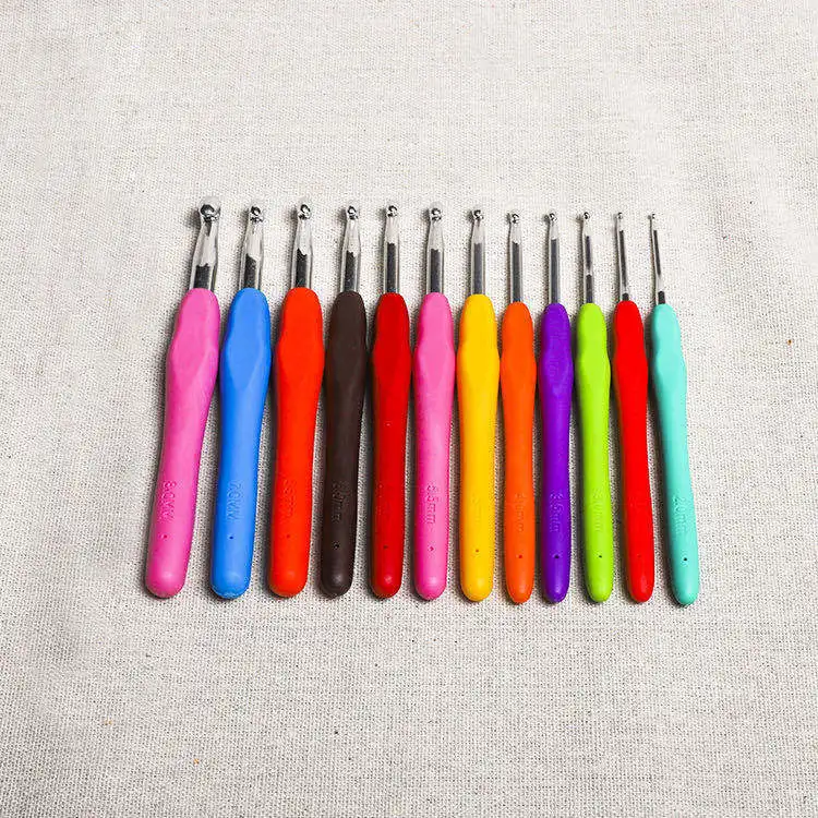 KOKONI 14pcs Crochet Needles Set 2.0-10.0mm Big Size 9.0 10.0mm Soft Handle  Yarn Weave Knitting Needles Hooks For Knitting - AliExpress