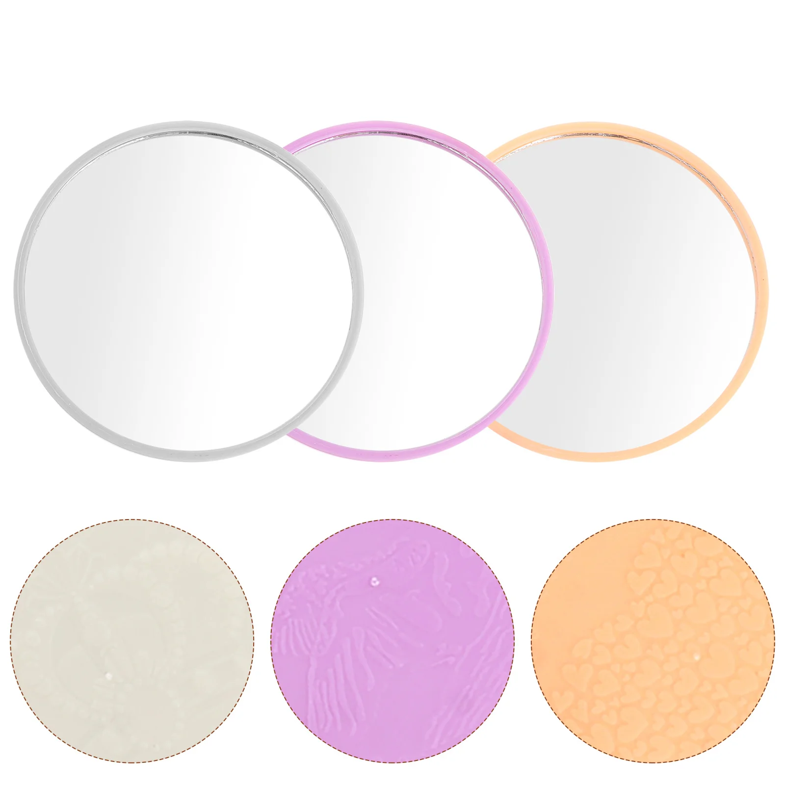 

10pc/8pc24Pcs Lovely Compact Pocket Mirror Round Shape Glass Mini Mirror Lightweight Makeup Tools For Girls Women Random Pattern