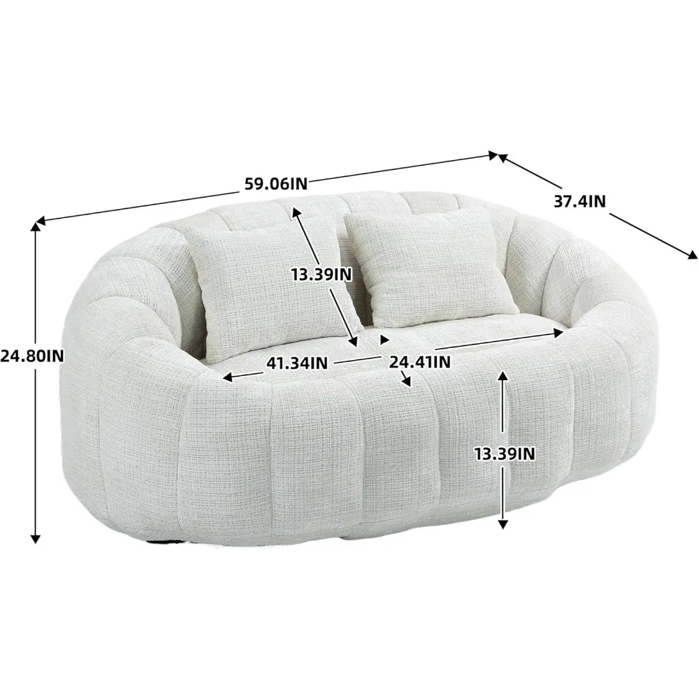 Bean bag sofa, , giant chair, round lazy sofa with wide backrest for living room, reading room, bedroom 2