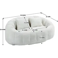 Bean bag sofa, , giant chair, round lazy sofa with wide backrest for living room, reading room, bedroom 2