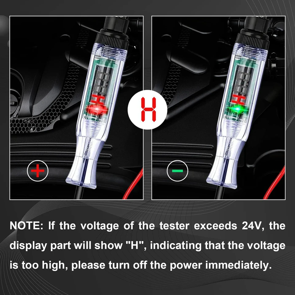 Relay Tester Digital Automotive Test Light - 3-48V Circuit Tester With Voltage Display Pen Light