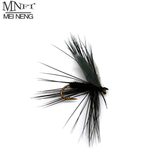 MNFT 10PCS 10# Fishing Baits Grey Drake Wing Black Dry Flies Larvae Fly For Trout  Fresh Water Fishing Lures - AliExpress