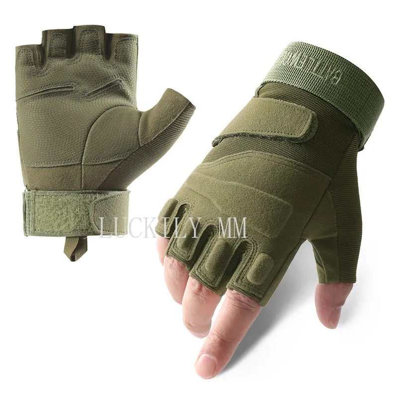 Outdoor Sports Tactical Gloves Half Finger Men Women Army Military Mitts Men's Shooting Hunting Fingerless Combat Riding Mittens