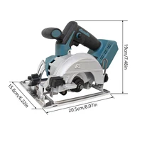 Scie circulaire ALLSOME 18V Li-Ion pour le bois, scies circulaires sans fil de 125 mm, moteur sans balais 6
