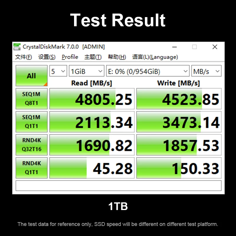 SSD M.2 NVME 2280 PCle Gen 3×4, NVMe 1.3 KingSpec 1To NX-1TB (2280