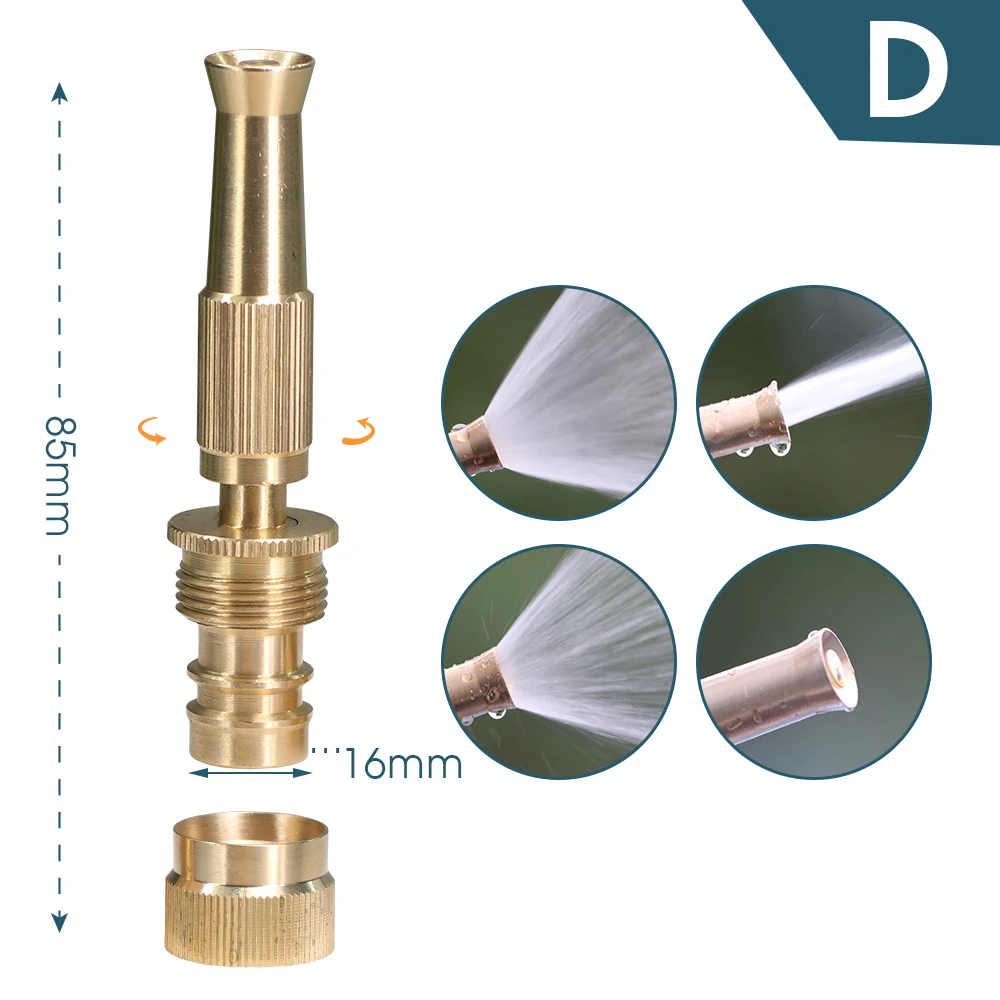 Copper Metal Handle Car Wash Water Gun Gardening Watering Water Gun High Pressure Water Gun Connector