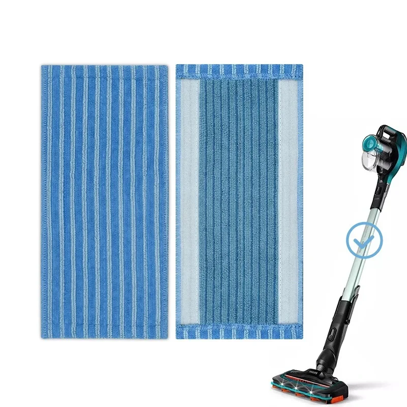 PowerPro Microfibre Pads for Philips XV1700/01 FC8063 6407 6409 6408 Reusable & Washable Mop Refills Home Cleaning Tool 2PCS microfiber mop pad