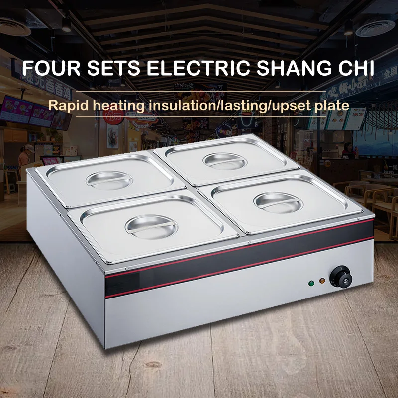 3 Plate Electric Shang Chi Heat Insulation Shang Chi Stainless Steel Material Insulated Soup Bowl Insulating Basin