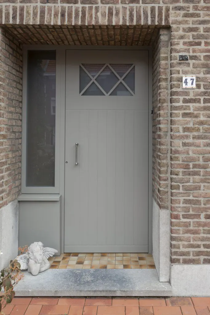 Sixinalu Exterior Main Entrance Doors High Security Front Door with Tempered Glass Modern Design Aluminum Door for Villa Home