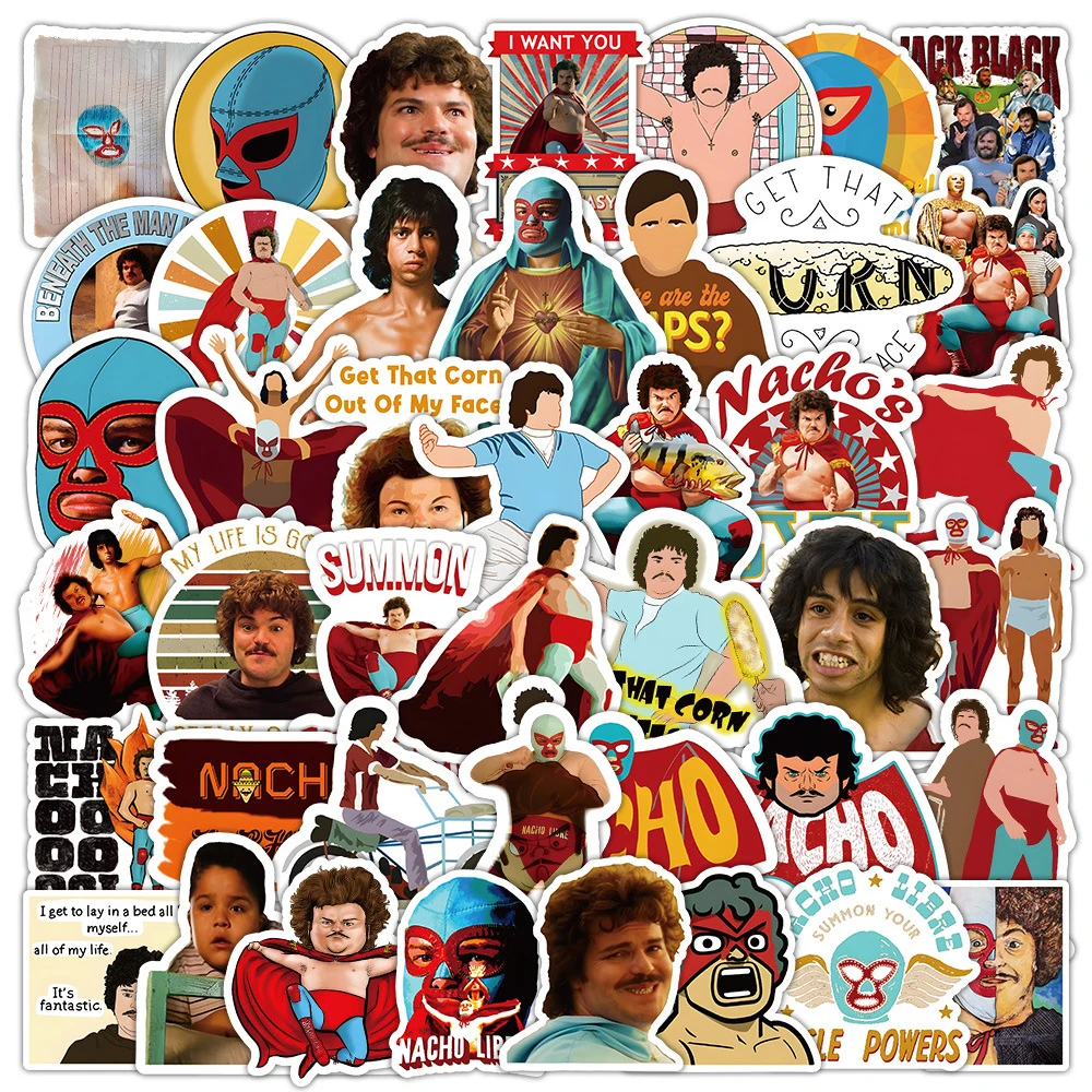 10/30/50pcs Classic Family Comedy Movie Nacho Libre Stickers Funny Graffiti Sticker DIY Phone Stationery Laptop Cartoon Decals