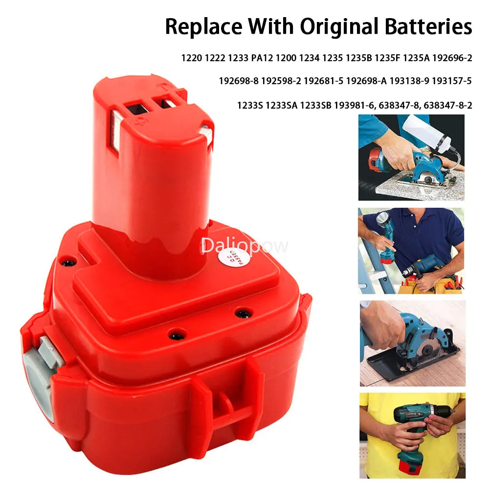 Vhbw Batteria Sostituisce Makita PA12 Per Attrezzi Da Lavoro 3000mAh 12v Compatibile Con Uponor Pressa A Batteria Up 75 Sostituisce Makita 1220 1222 1233 1234 1235 12873918 - Foto 9