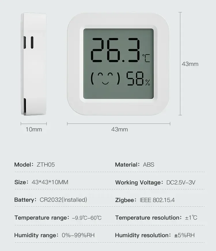 Temperature Humidity Sensor Specifications