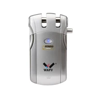 Wafu 019 Remote Control Lock 433Mhz Door lock Invisible Deadbolt Smart Lock With 5 Chrome plated Remote Controller - Image 2