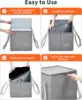 2 Pack Clothes Hanger Organizer Bag-Rigid Storage Containers with Lid for Dustproof 4