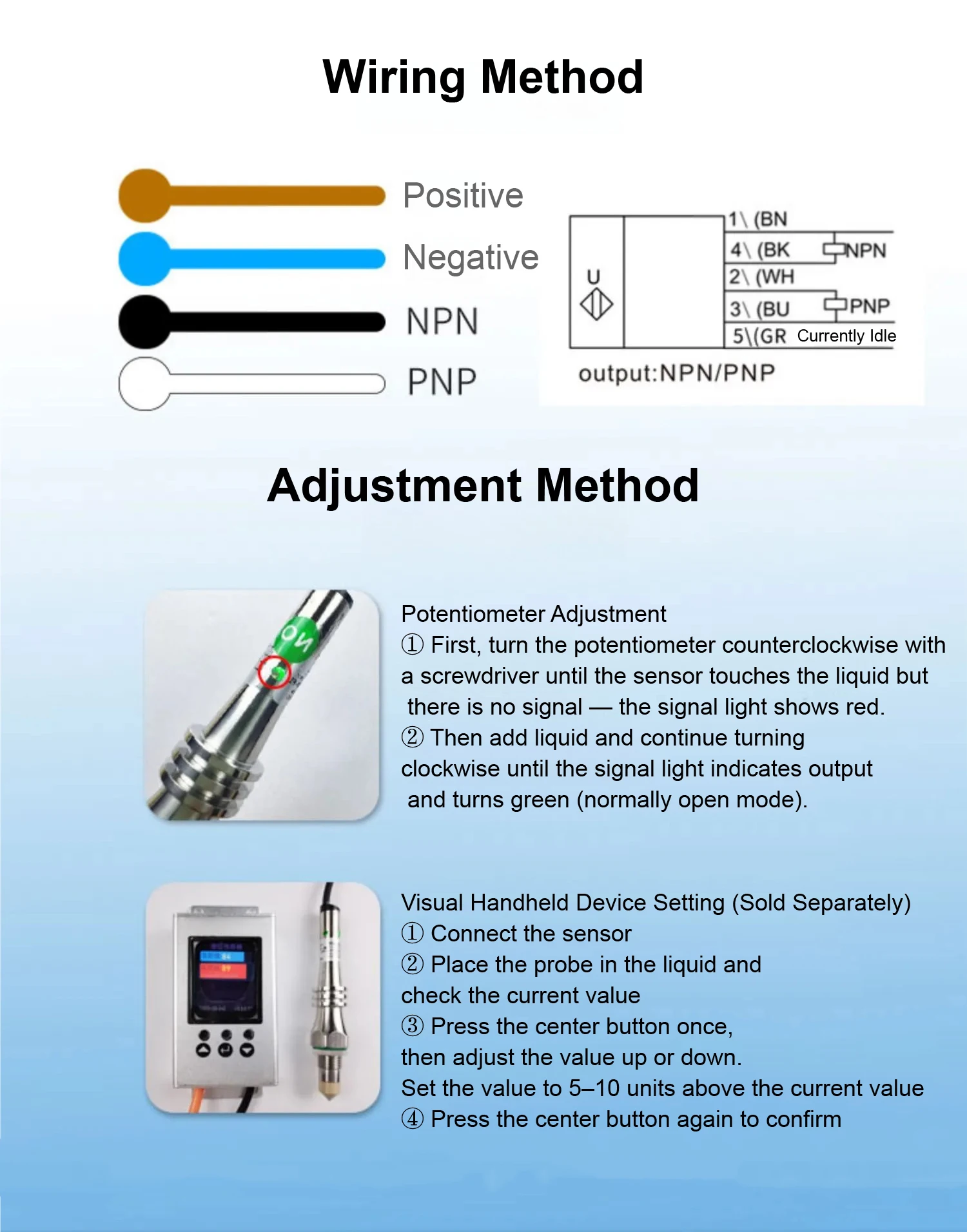 WKCH1304 Capacitive Liquid Level Sensor 120°C Food Grade Stainless Steel Level S
