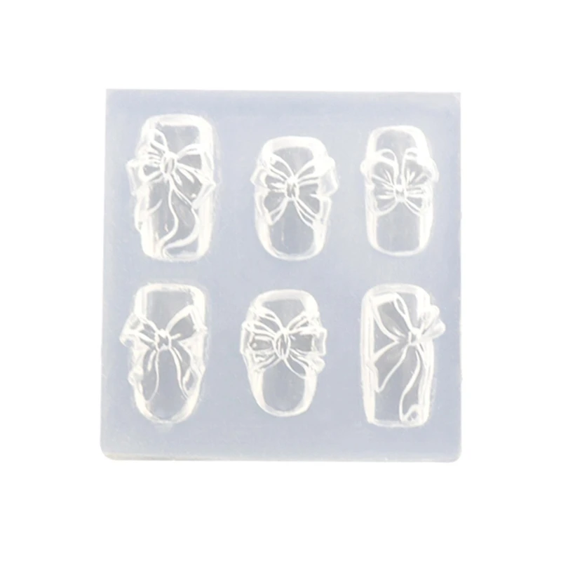 

Fast Reach Sculpture Stamping Plate Nails Art Stencils Crystal Epoxy Resin Mold Silicone Carving Mold 3D Mini Bowknot Mould