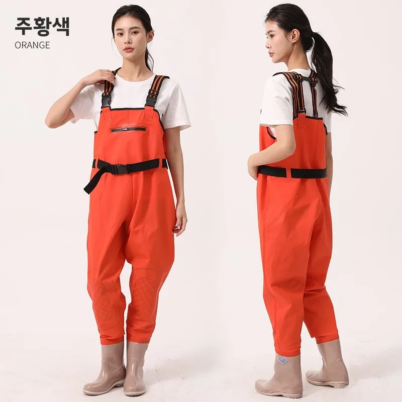 울트라 방수 두꺼운 원피스 낚시 레인 팬츠 남녀 공용 여름 야외 캠핑 여행 웨이딩 팬츠