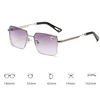 Gradient Finished Myopia Glasses New Trend Square Blue Light Blocking Eyewear Unisex Luxury Frame Near Sight Diopter Eyeglasses 6