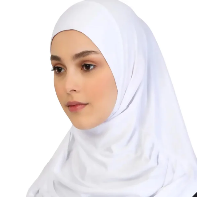 Foulard en chanvre de couleur unie pour femmes, prêt à l'emploi, couvre-cou, Hijabs de sport, châles et enveloppes islamiques sans épingle, nouvelle collection