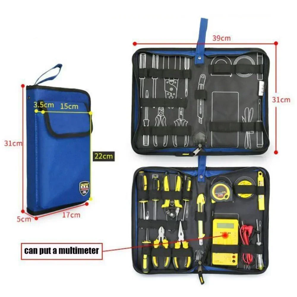 

Oxford Portable Tool Bag Electricians Hard Plate Tool Kit Waterproof 3 Sizes Hardware Storage Pouch Case Household Electrician