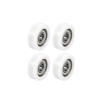 4pcs 8x10x30mm 608ZZ Ball Bearing Guide Pulley Roller Round Wheel 8x30x10mm Double Metal Shielded (GCr15) Chrome Steel Bearings