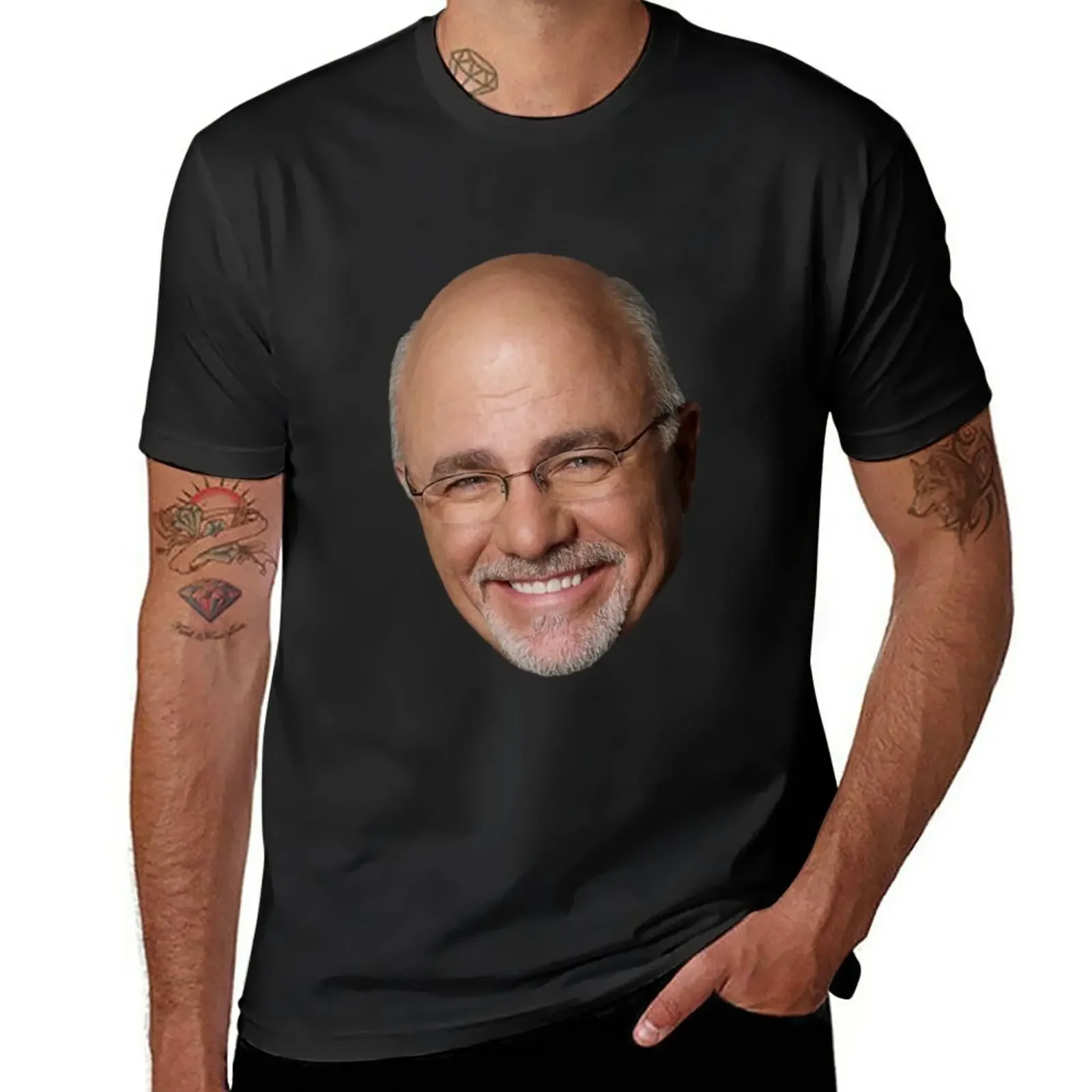 

Dave Ramsey smiling face T-Shirt sweat anime for a boy mens white t shirts