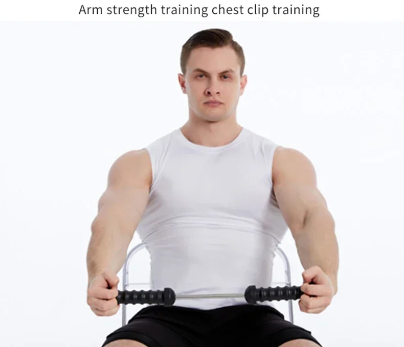 Chest Expander Arm Exerciser Chest Resistance Power Twister Bar Home Gym Arms Shoulders Biceps Triceps Muscles Strength Training