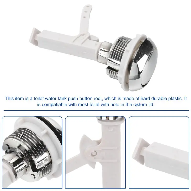 Toilet low water button Separated Type Flush Toilet Water Tank Push Buttons Rods for Home Hotel Push Button