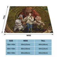 Labyrinth Jareth Film Blanket Flannel Decoration Clock Portable Home Bedspread 3