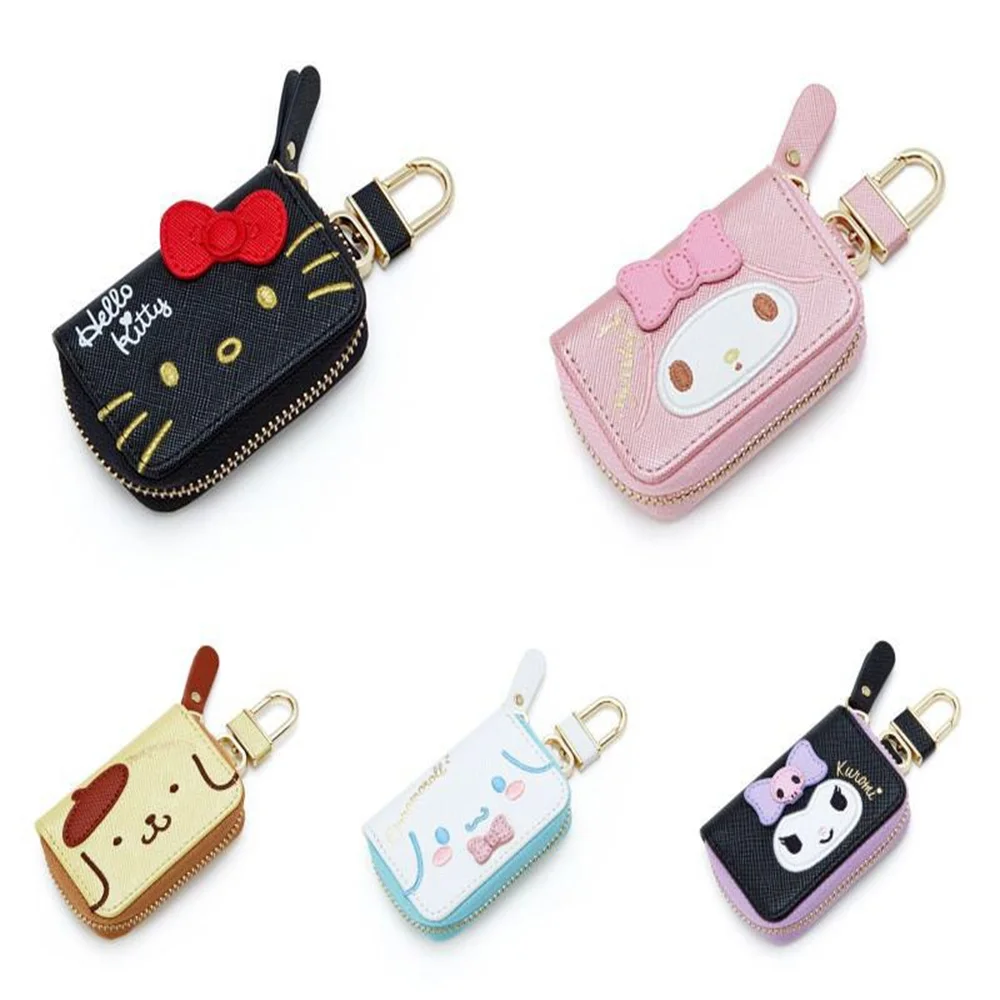 Plush Toys Plush Keychain Plush Coin Purse Wallet Keychains Anime Wallet Purse Sanrio Hello Kitty Car Key Case Cover Kuromi Key Organizer Melody Keychain Pouch Cinnamoroll Keychain Wallet Coin Girl Purse
