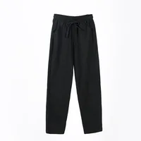 Womens Spring Summer Pants Cotton Linen Solid Elastic waist Candy Colors Harem Trousers Casual Female Pants - Image 2