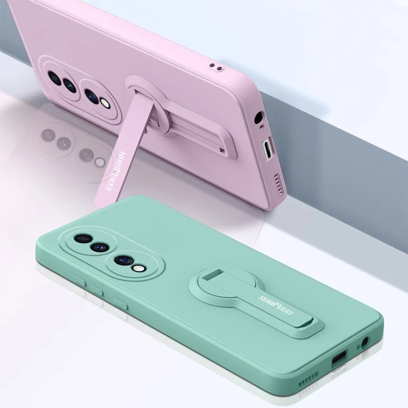 Silicone Soft Phone Case Cover with Holder and Lanyard - Enhanced Protection and Style