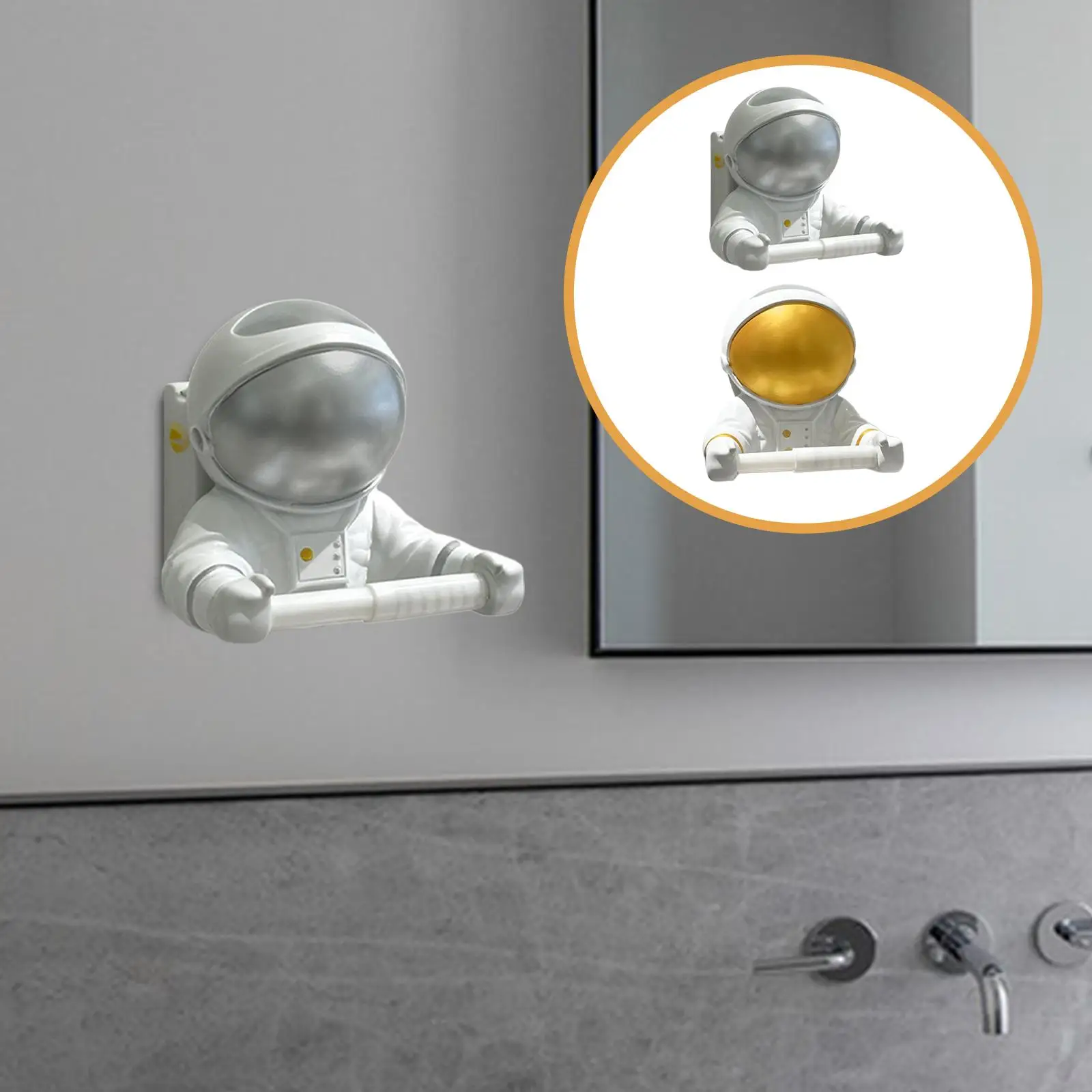 Modern Astronaut Toilet Tissue Holder Kids Cartoon Decorative Bathroom Roll Organizer for Toilet Storage