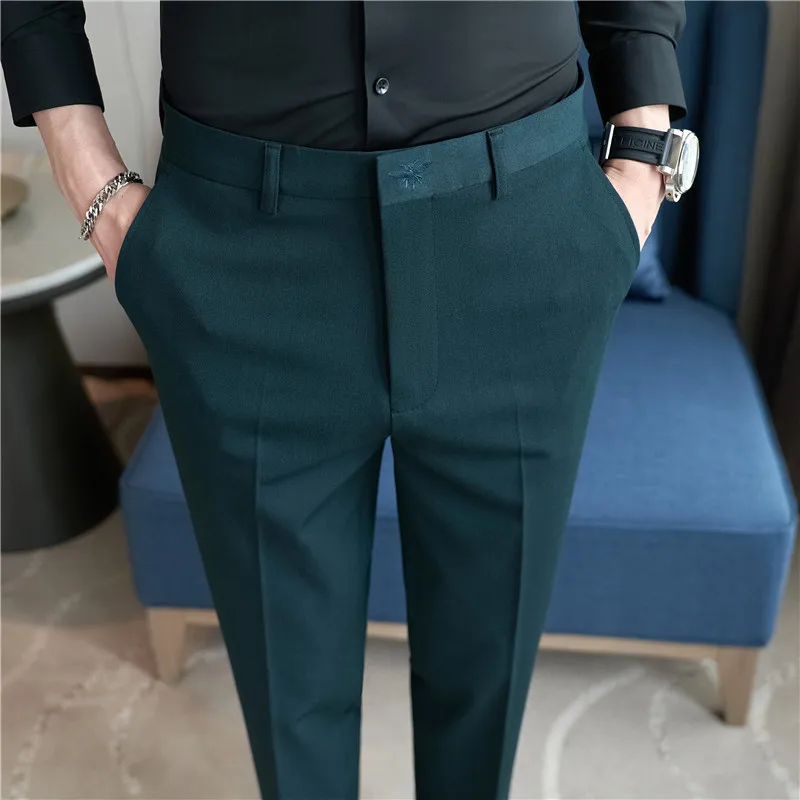 Autumn Mens Fashion Embroidered Trousers Korean Business Dress Solid Suit Pant Formal Office Social Slim Fit Casual Suit Pants - AliExpress 200000343 Autumn Mens Fashion Embroidered Trousers Korean Business Dress Solid Suit Pant Formal Office Social Slim Fit Casual Suit Pants - AliExpress 200000343