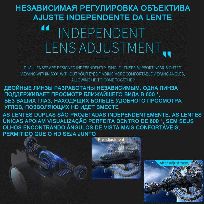 Cuffie VR Shinecon SC-G06E Occhiali per Realtà Virtuale 3D - immagine 5