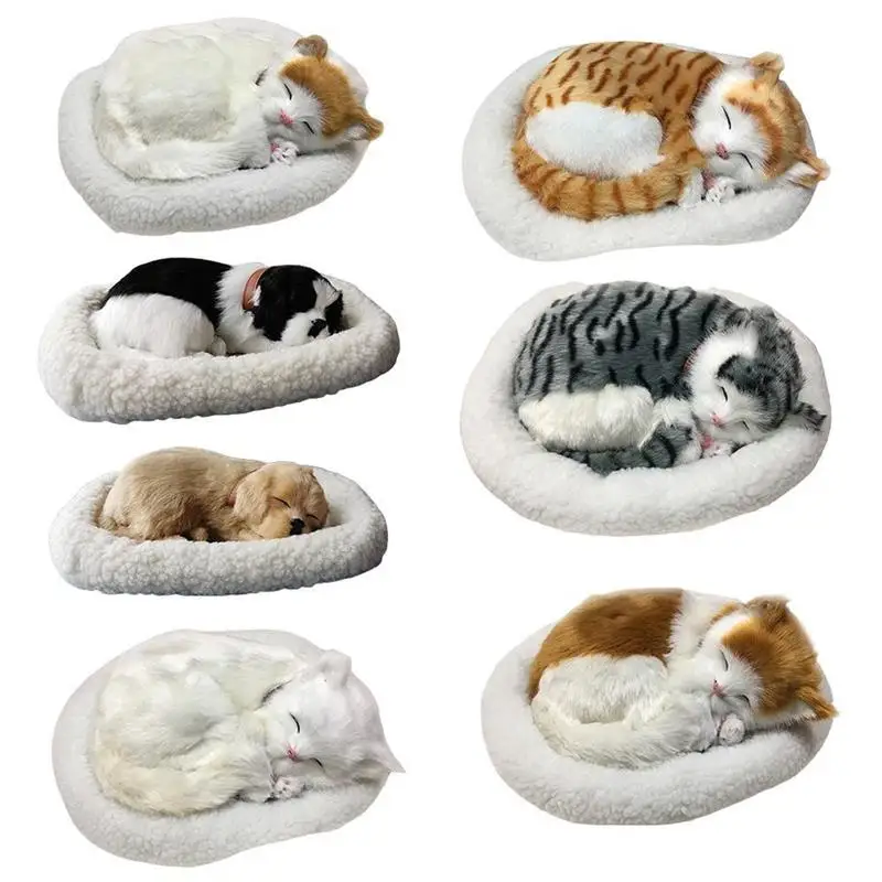 Perfect Petzzz® Realistic Huggable Breathing Dogs Cats Sleeping Christmas Toy 