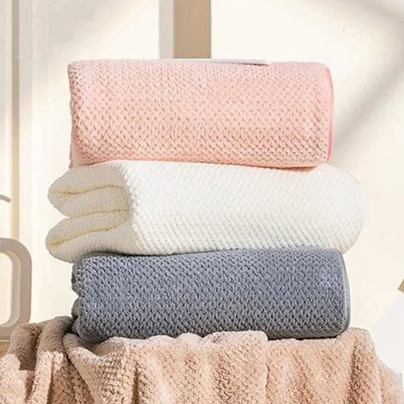 70x140cm High quality thicken Coral velvet bath towel Soft Quick Absorbent Bath Towel super large quick-drying Comfortbath towel 5