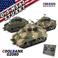 Coolbank Stuart M5a1 Electric Remote Control Tank Simulation Military Model Toy 360 ° Battery Rotating Children'S Toy Gift 1