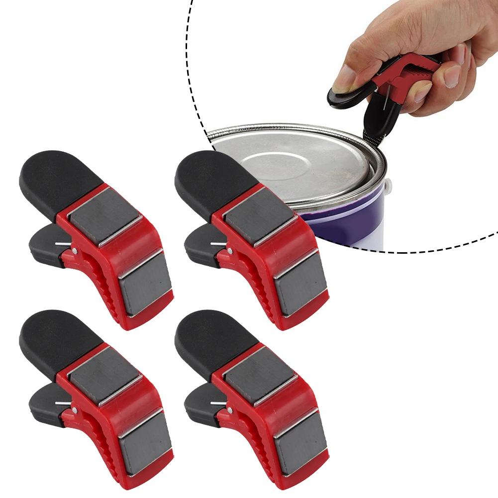 4PCS Magnetische Pinsel Halter Clips Tragbare Mehrzweck Zinn Opener DIY Werkzeug Für Heimwerker Werkstatt Umgebungen – Detail 1