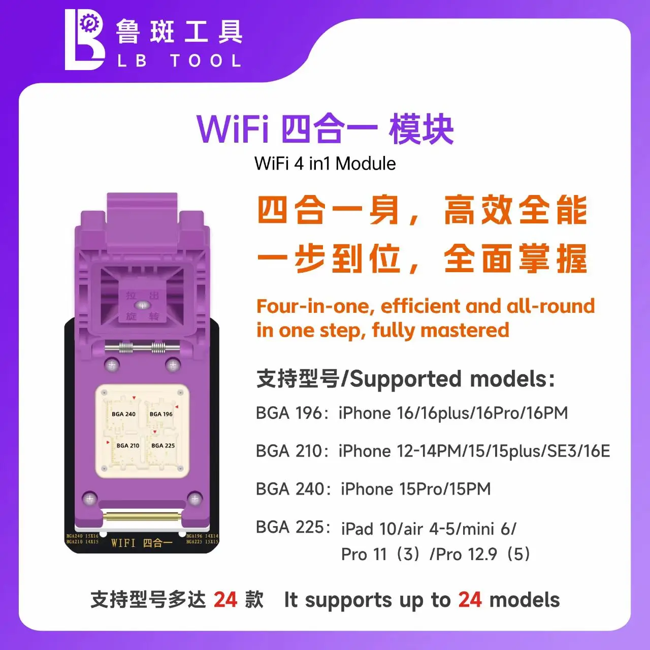 LuBan H7 BGA110 315 PCIE Nand Programmer For iPhone iPad
